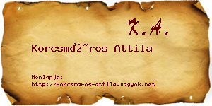 Korcsmáros Attila névjegykártya